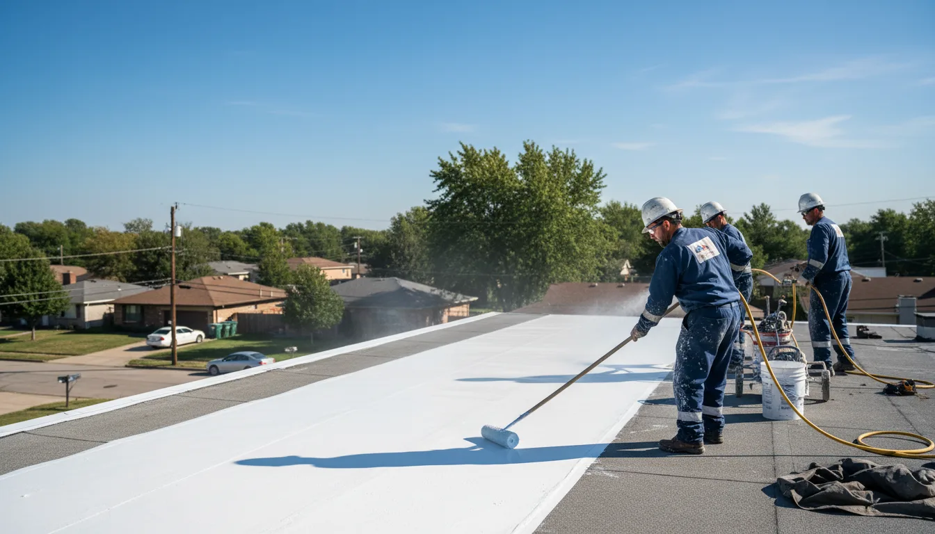 Commercial roof coating in Hellertown, PA near me